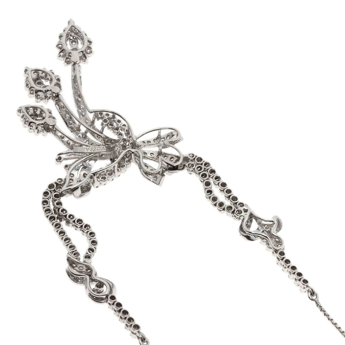 Diamond Necklace K18 White Gold 17.1g　Ladies