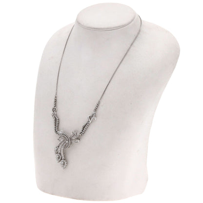 Diamond Necklace K18 White Gold 17.1g　Ladies