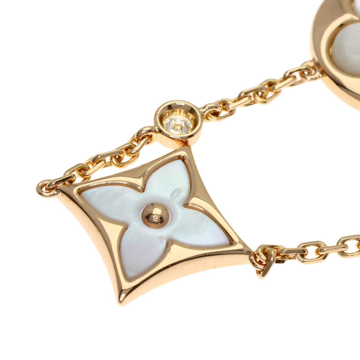 LOUIS VUITTON 4 Motif Blossom BB Mother of Pearl Diamond Q95596 Bracelet K18 Pink Gold Ladies [Used]