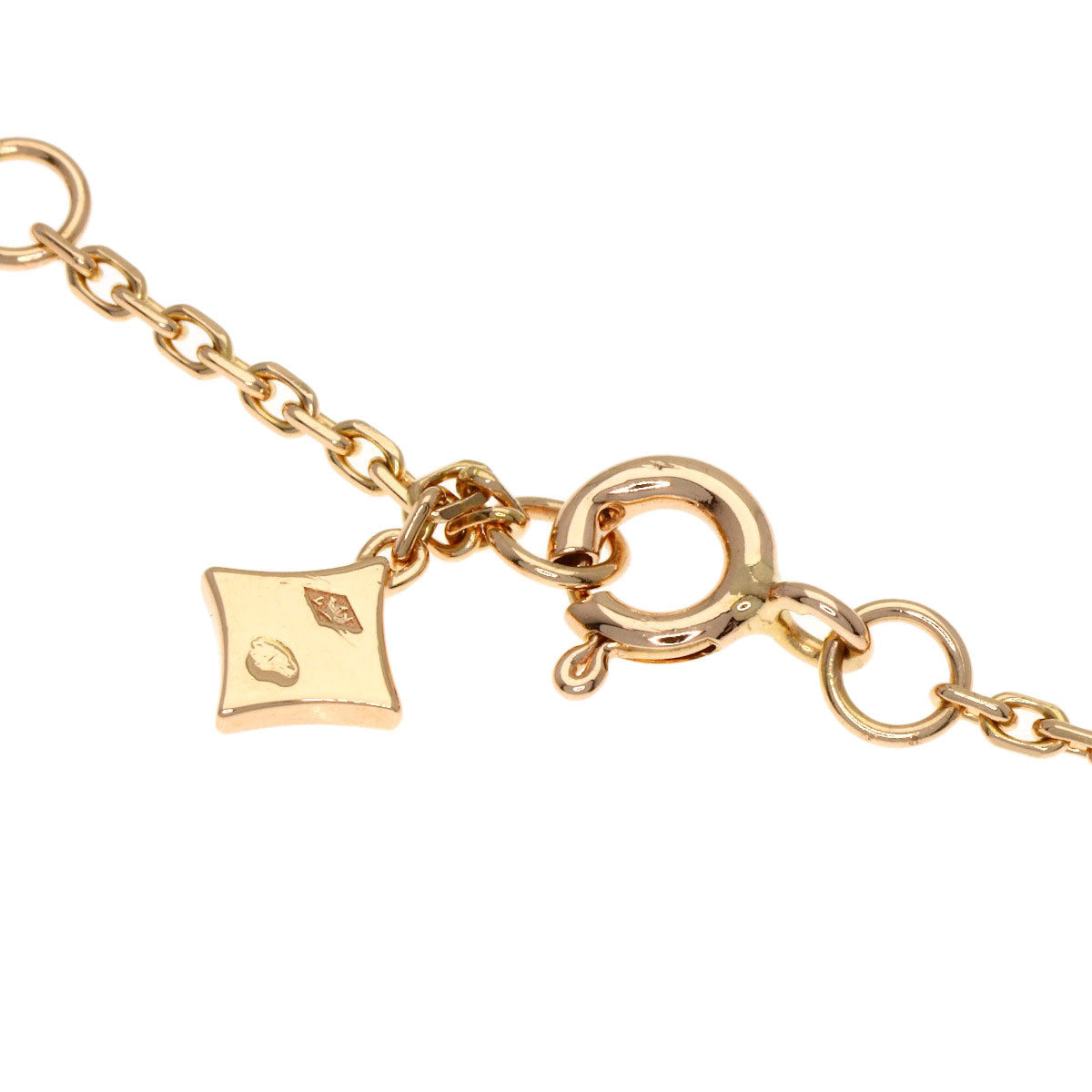 LOUIS VUITTON 4 Motif Blossom BB Mother of Pearl Diamond Q95596 Bracelet K18 Pink Gold Ladies [Used]