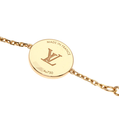 LOUIS VUITTON 4 Motif Blossom BB Mother of Pearl Diamond Q95596 Bracelet K18 Pink Gold Ladies [Used]