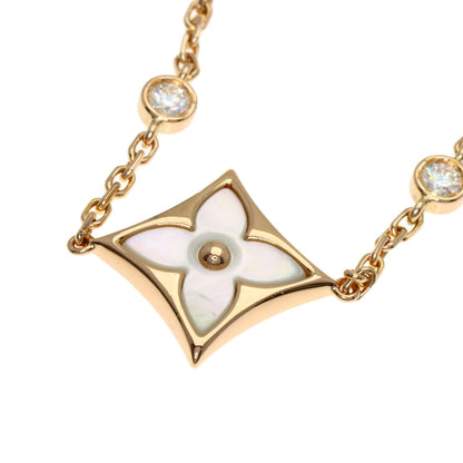 LOUIS VUITTON 4 Motif Blossom BB Mother of Pearl Diamond Q95596 Bracelet K18 Pink Gold Ladies [Used]