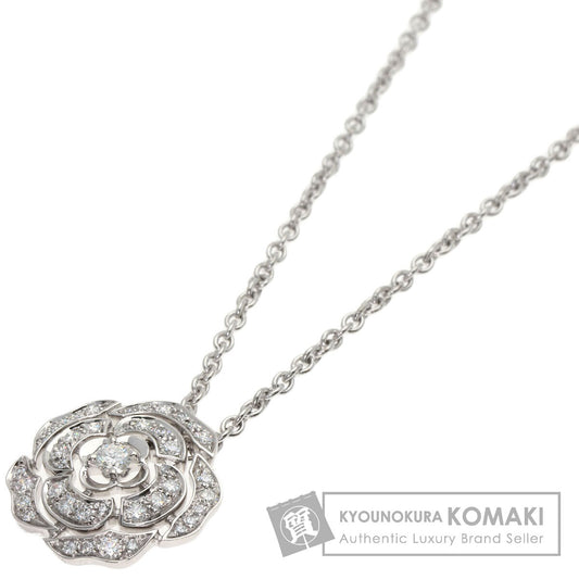 CHANEL Camellia Diamond Necklace K18 White Gold Ladies [Used]