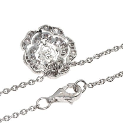 CHANEL Camellia Diamond Necklace K18 White Gold Ladies [Used]