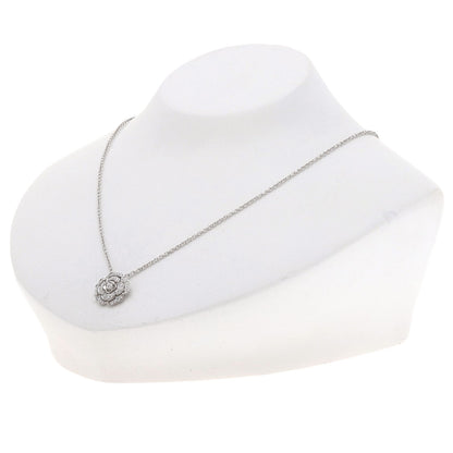 CHANEL Camellia Diamond Necklace K18 White Gold Ladies [Used]