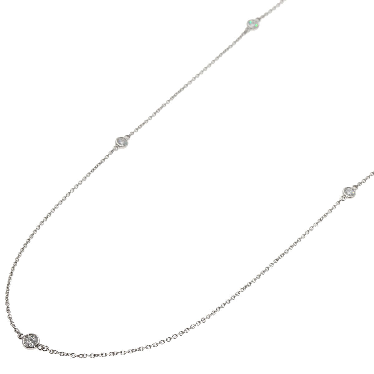 TIFFANY&Co. By The Yard Diamond Necklace Platinum PT950 Ladies [Used]