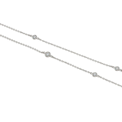 TIFFANY&Co. By The Yard Diamond Necklace Platinum PT950 Ladies [Used]
