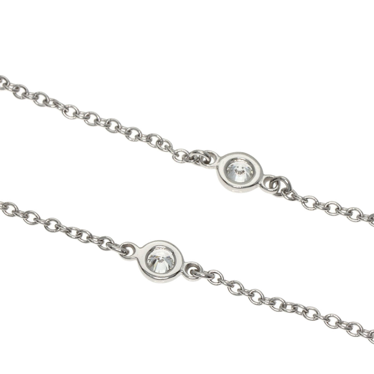 TIFFANY&Co. By The Yard Diamond Necklace Platinum PT950 Ladies [Used]