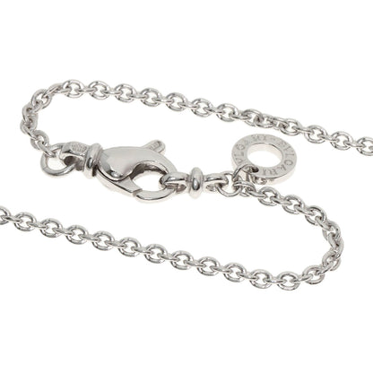 BVLGARI Greek Cross Diamond Necklace K18 White Gold Ladies [Used]