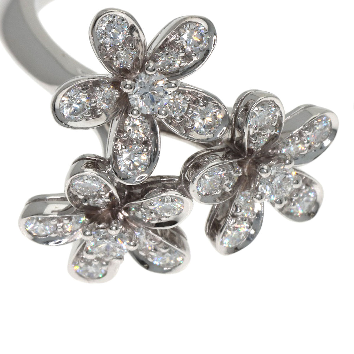 Van Cleef & Arpels Socrates Entreredore Diamond #62 Ring K18 White Gold Ladies [Used]