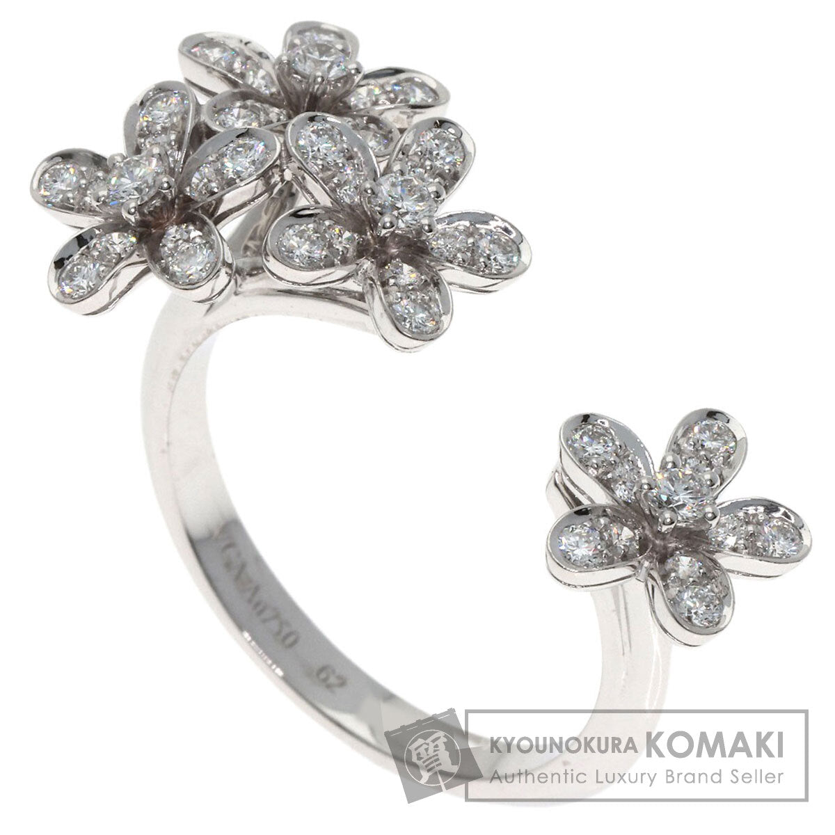 Van Cleef & Arpels Socrates Entreredore Diamond #62 Ring K18 White Gold Ladies [Used]
