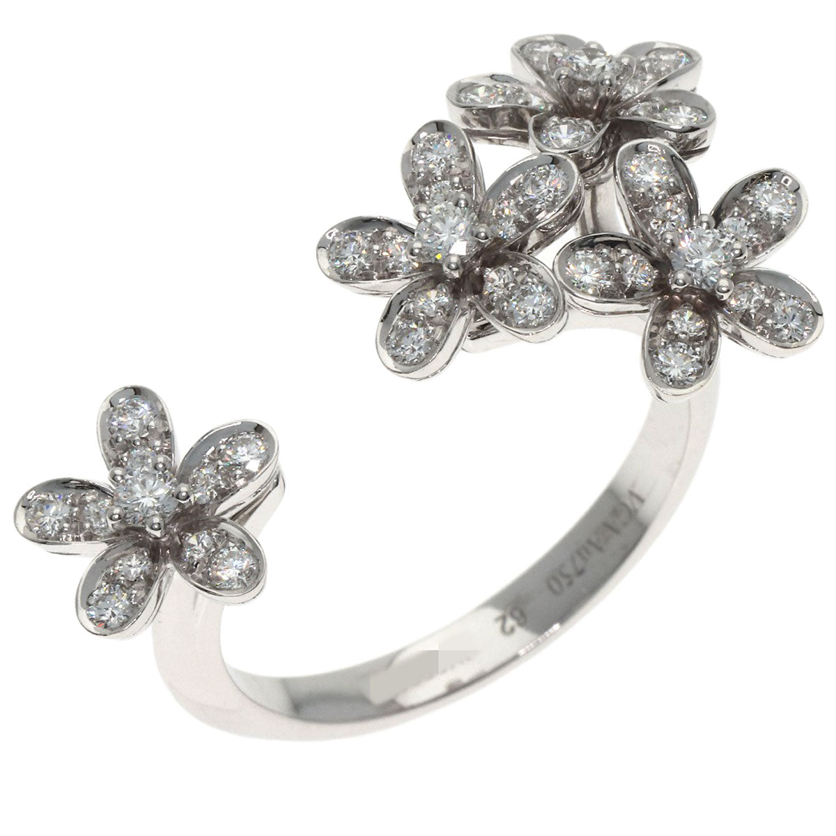 Van Cleef & Arpels Socrates Entreredore Diamond #62 Ring K18 White Gold Ladies [Used]