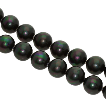 Black pearl pearl Necklace Silver 53.9g　Ladies