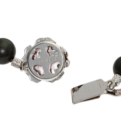 Black pearl pearl Necklace Silver 53.9g　Ladies