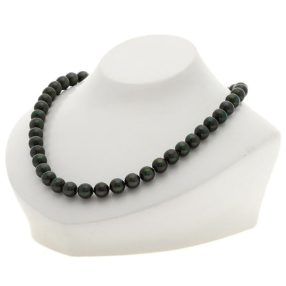 Black pearl pearl Necklace Silver 53.9g　Ladies