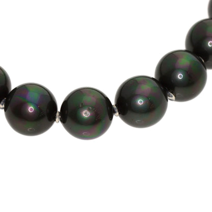 Black pearl pearl Necklace Silver 53.9g　Ladies