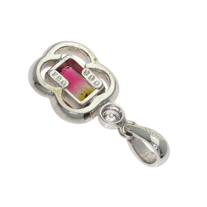 0.64ct Tourmaline Diamond Pendant top Platinum PT900 2.81g　Ladies