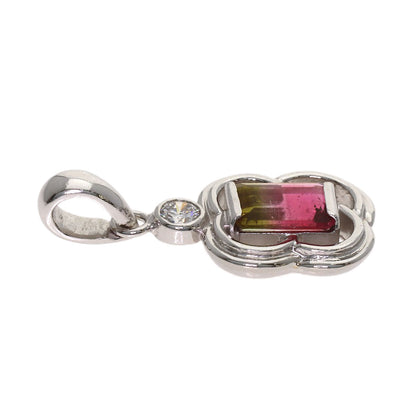 0.64ct Tourmaline Diamond Pendant top Platinum PT900 2.81g　Ladies