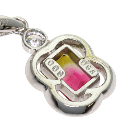 0.64ct Tourmaline Diamond Pendant top Platinum PT900 2.81g　Ladies