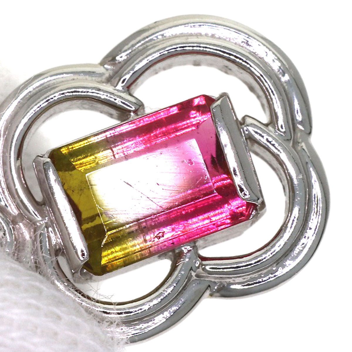 0.64ct Tourmaline Diamond Pendant top Platinum PT900 2.81g　Ladies