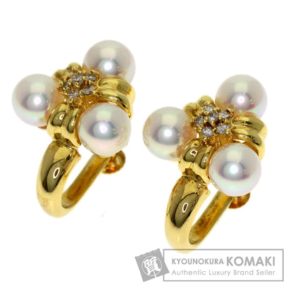 Akoya pearl Pearl Earring K18 Yellow Gold 6.9g　Ladies