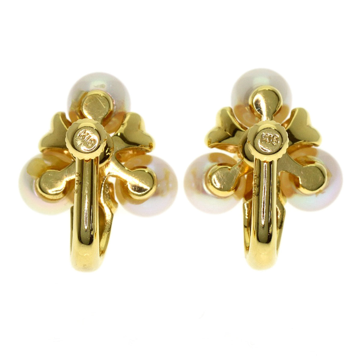 Akoya pearl Pearl Earring K18 Yellow Gold 6.9g　Ladies