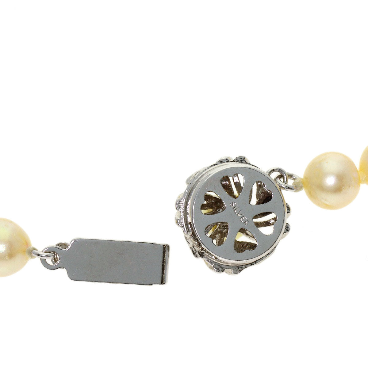Akoya pearl Pearl Necklace Silver 28.5g　Ladies