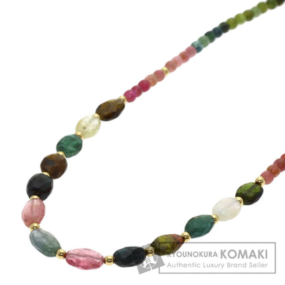 Tourmaline Necklace K18 Yellow Gold K14 Yellow Gold 12.5g　Ladies