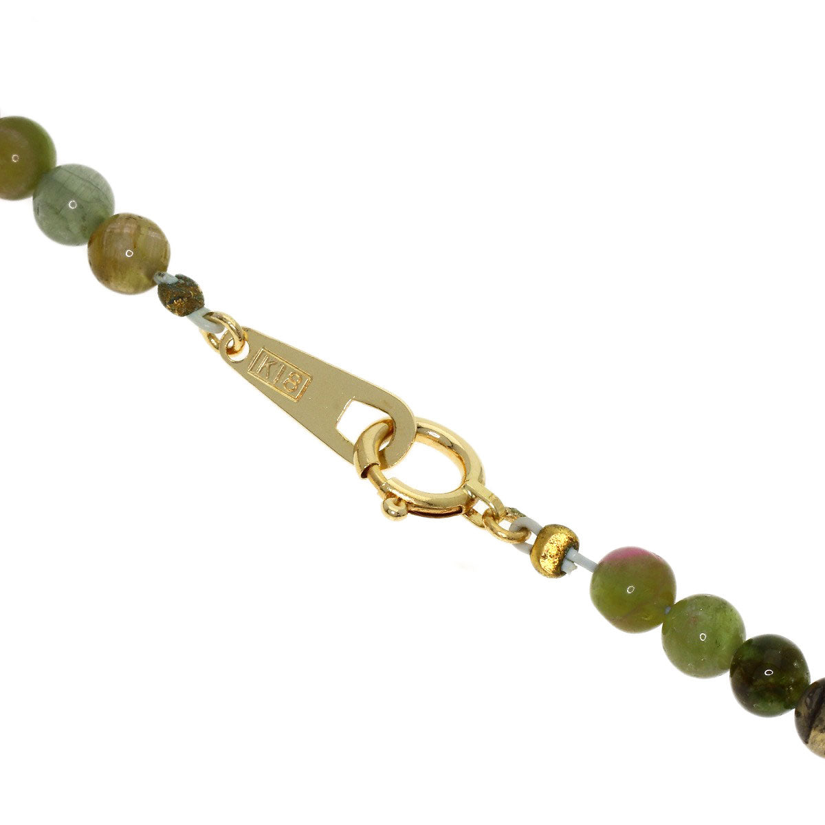 Tourmaline Necklace K18 Yellow Gold K14 Yellow Gold 12.5g　Ladies