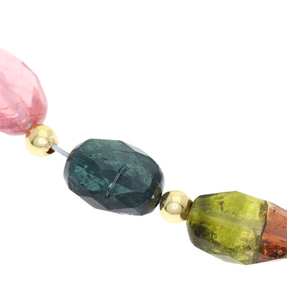 Tourmaline Necklace K18 Yellow Gold K14 Yellow Gold 12.5g　Ladies
