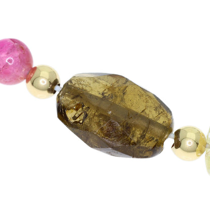 Tourmaline Necklace K18 Yellow Gold K14 Yellow Gold 12.5g　Ladies