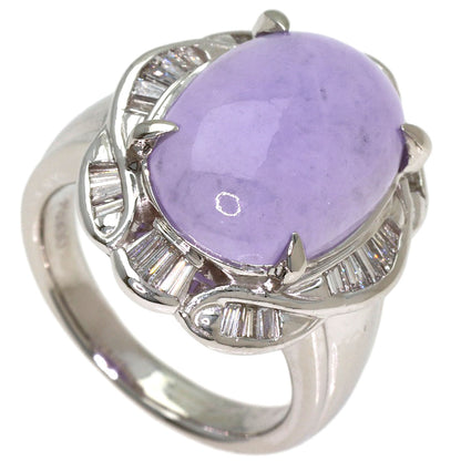 7.948ct Lavender jade Jade stone Diamond Ring Platinum PT900 13.72g　Ladies