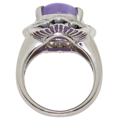7.948ct Lavender jade Jade stone Diamond Ring Platinum PT900 13.72g　Ladies