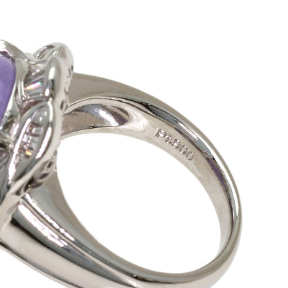 7.948ct Lavender jade Jade stone Diamond Ring Platinum PT900 13.72g　Ladies