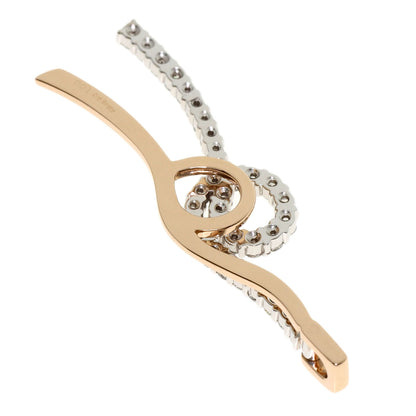 1ct swing diamond Pendant top K18 White Gold 18K Pink Gold 5.5g　Ladies