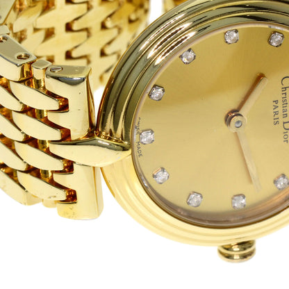CHRISTIAN DIOR Round face Watches D68-150 Gold Plated/Gold Plated Ladies