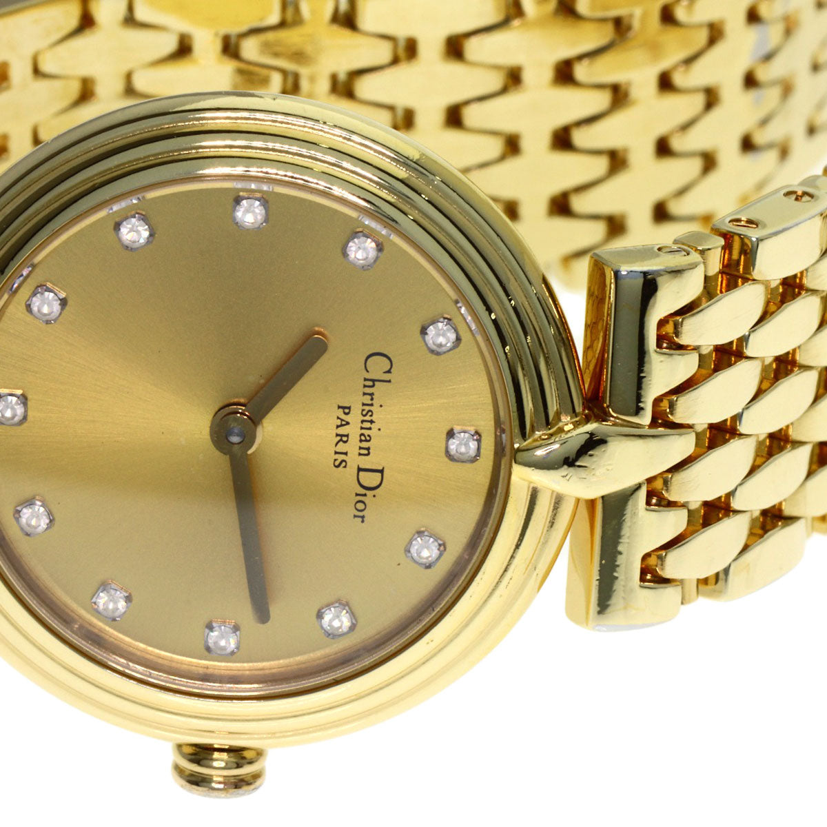 CHRISTIAN DIOR Round face Watches D68-150 Gold Plated/Gold Plated Ladies