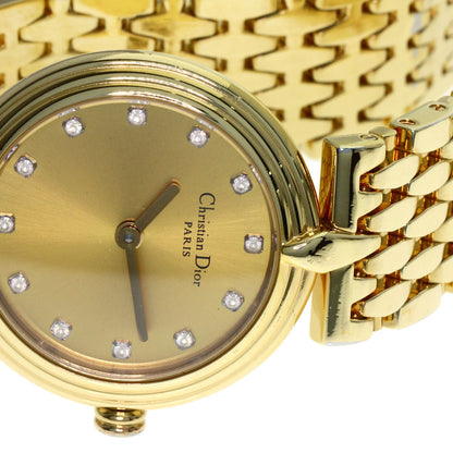 CHRISTIAN DIOR Round face Watches D68-150 Gold Plated/Gold Plated Ladies