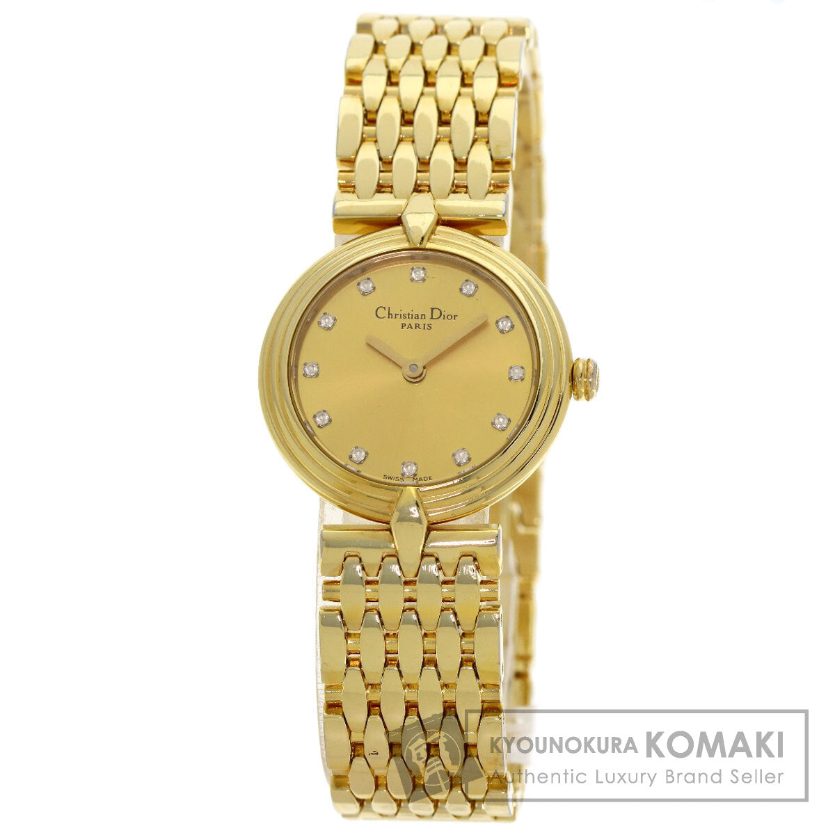 CHRISTIAN DIOR Round face Watches D68-150 Gold Plated/Gold Plated Ladies