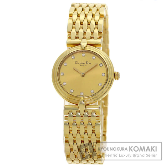 CHRISTIAN DIOR Round face Watches D68-150 Gold Plated/Gold Plated Ladies