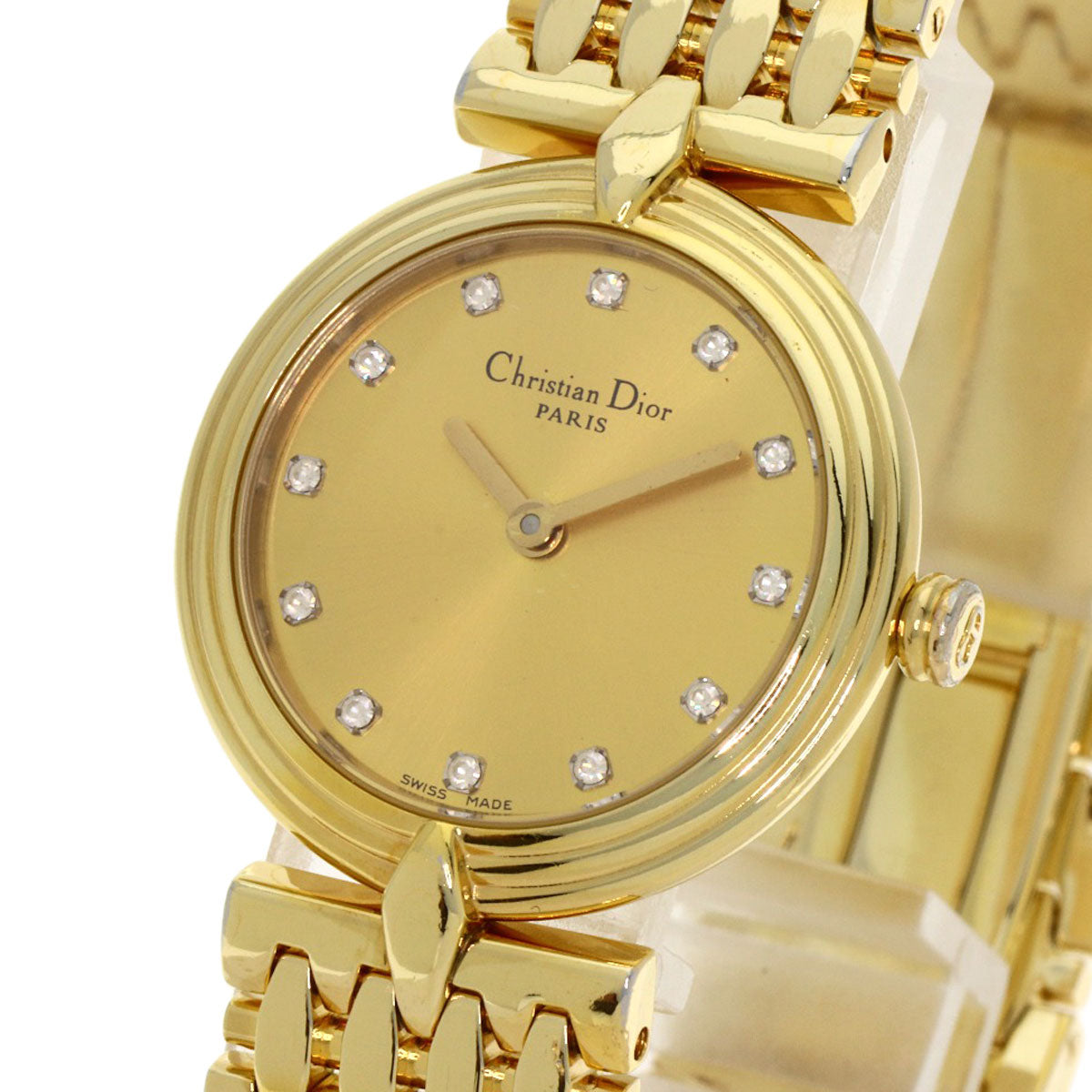 CHRISTIAN DIOR Round face Watches D68-150 Gold Plated/Gold Plated Ladies