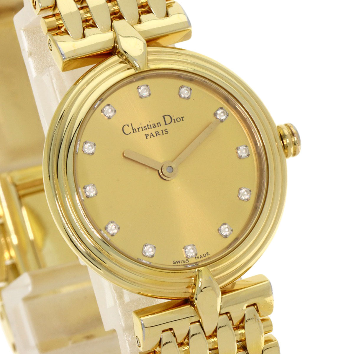 CHRISTIAN DIOR Round face Watches D68-150 Gold Plated/Gold Plated Ladies