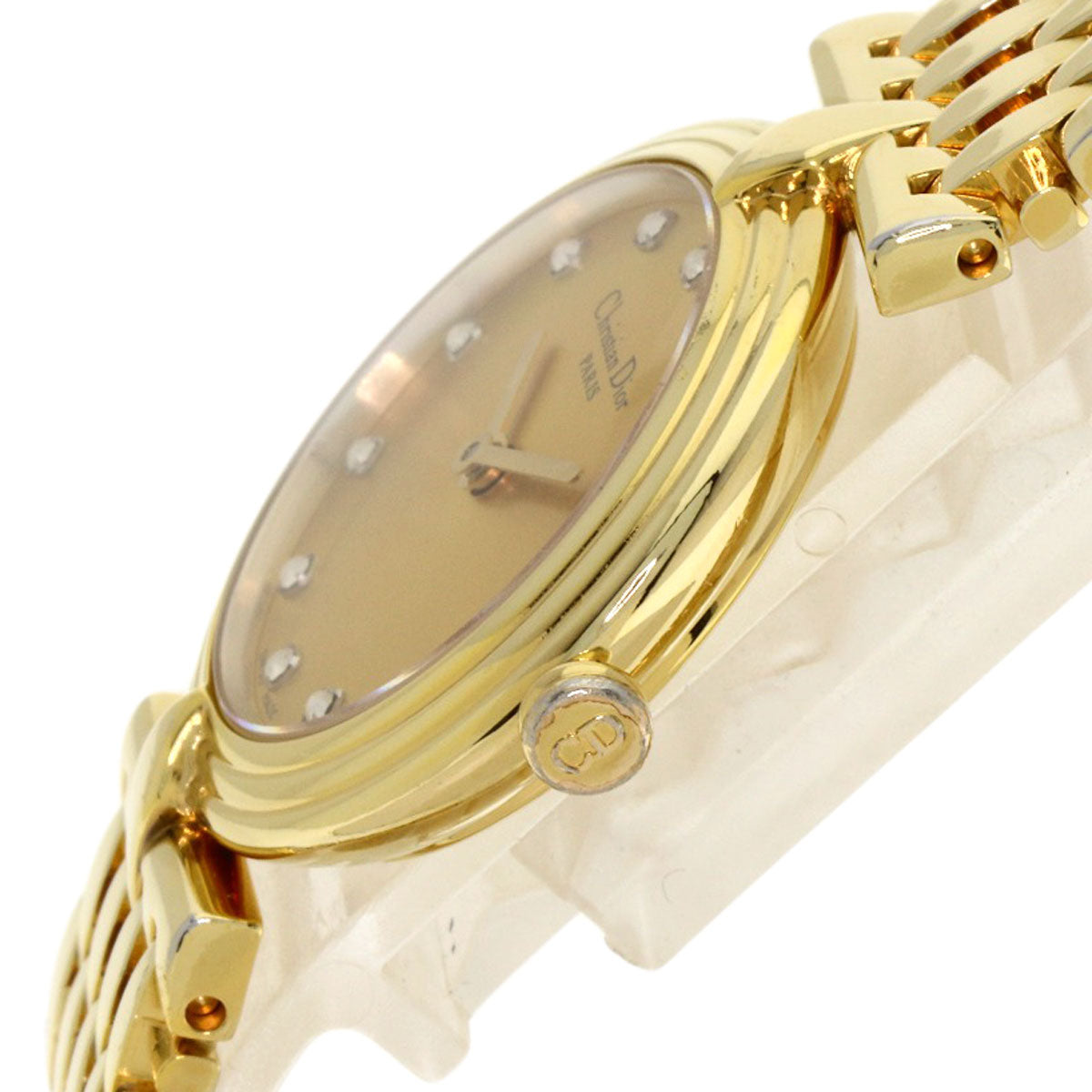 CHRISTIAN DIOR Round face Watches D68-150 Gold Plated/Gold Plated Ladies
