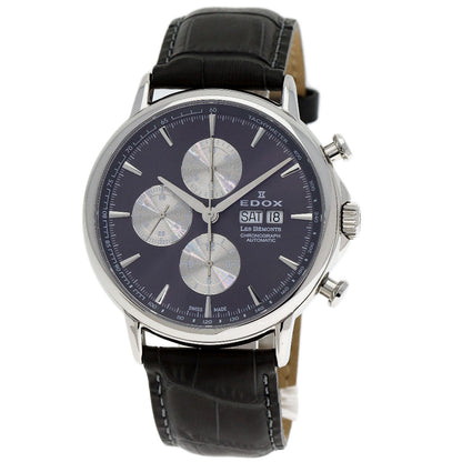 EDOX Les Bemonts Chronograph Watches 01120-3-BUIN Stainless Steel/Leather mens