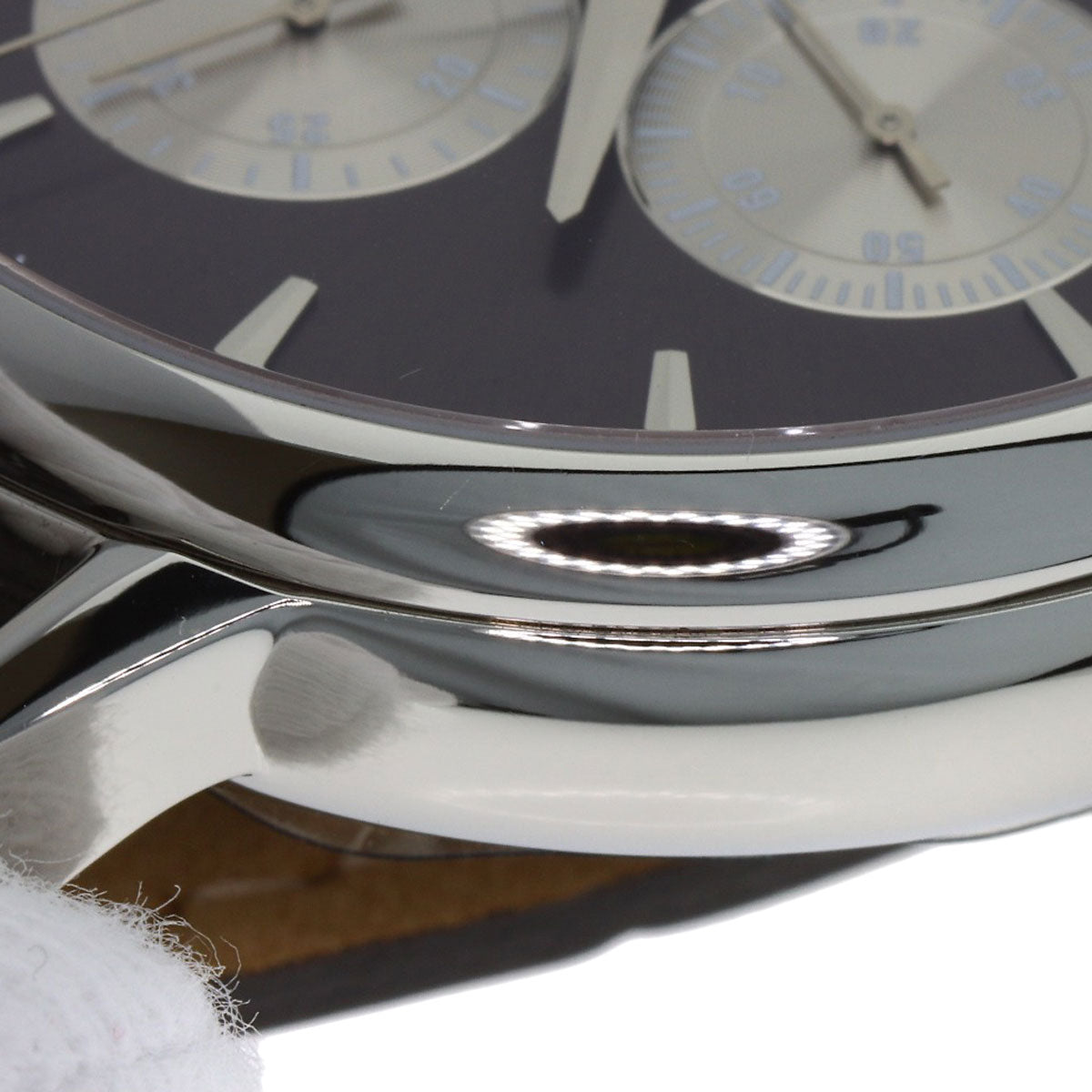 EDOX Les Bemonts Chronograph Watches 01120-3-BUIN Stainless Steel/Leather mens