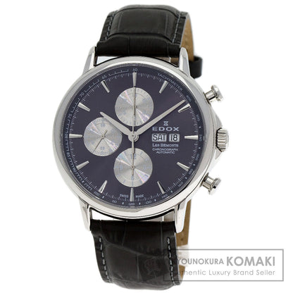 EDOX Les Bemonts Chronograph Watches 01120-3-BUIN Stainless Steel/Leather mens