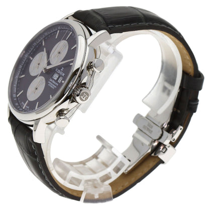 EDOX Les Bemonts Chronograph Watches 01120-3-BUIN Stainless Steel/Leather mens