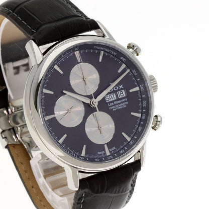 EDOX Les Bemonts Chronograph Watches 01120-3-BUIN Stainless Steel/Leather mens