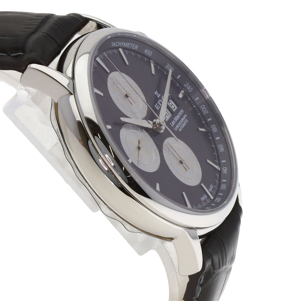 EDOX Les Bemonts Chronograph Watches 01120-3-BUIN Stainless Steel/Leather mens