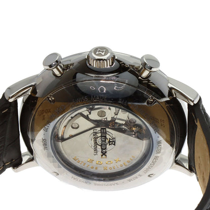 EDOX Les Bemonts Chronograph Watches 01120-3-BUIN Stainless Steel/Leather mens